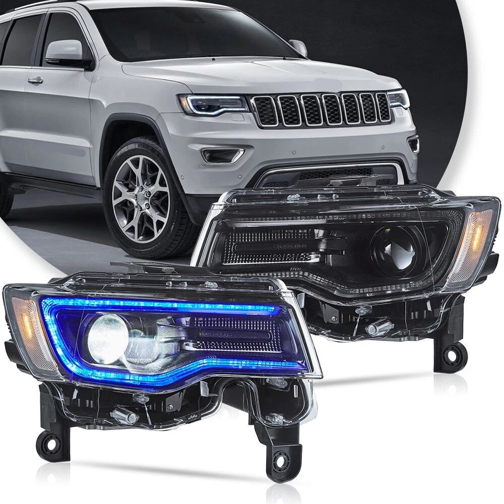 Full LED Clear Strålkastare E9 – Svart – Set