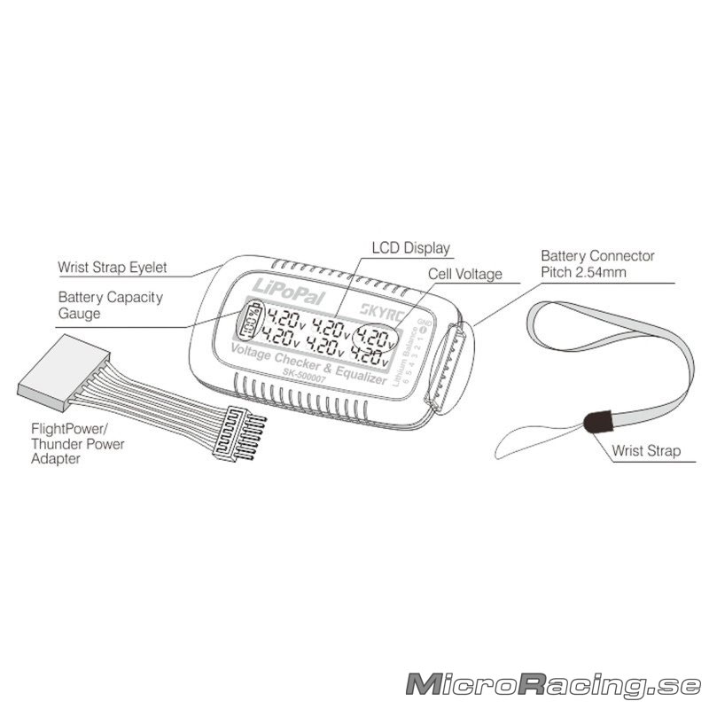SKYRC - Batteri Checker & Equalizer LiPo - 2