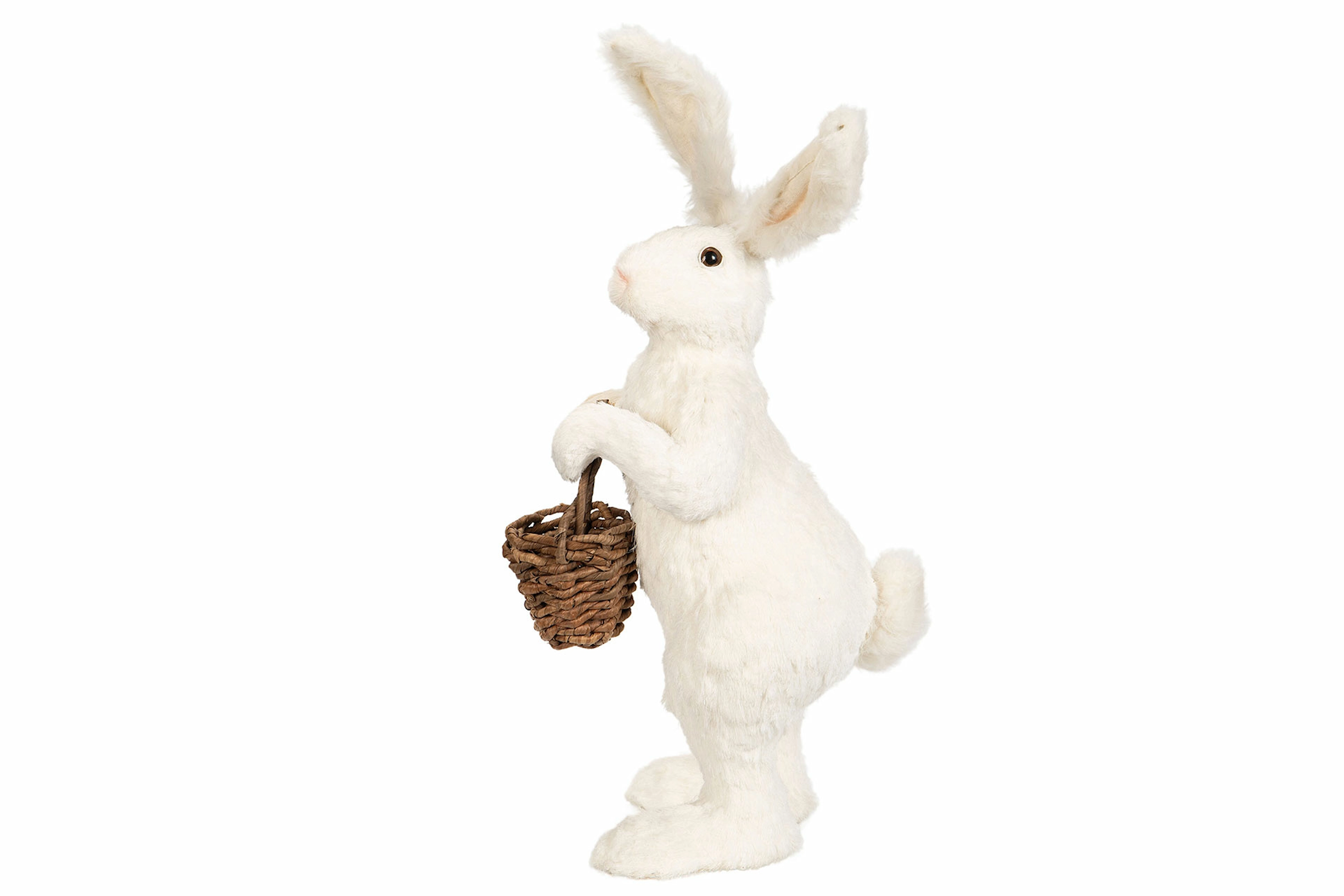 Golvdekoration Hare Med Korg - 71 cm - 2