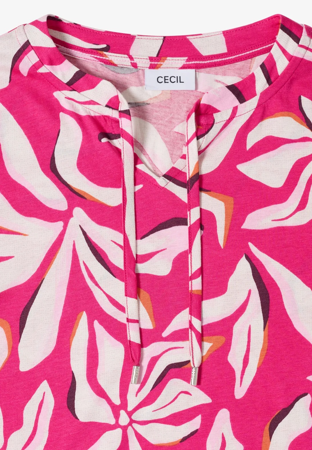 Multi AOP Tunic - Beetroot Pink - Cecil - 5