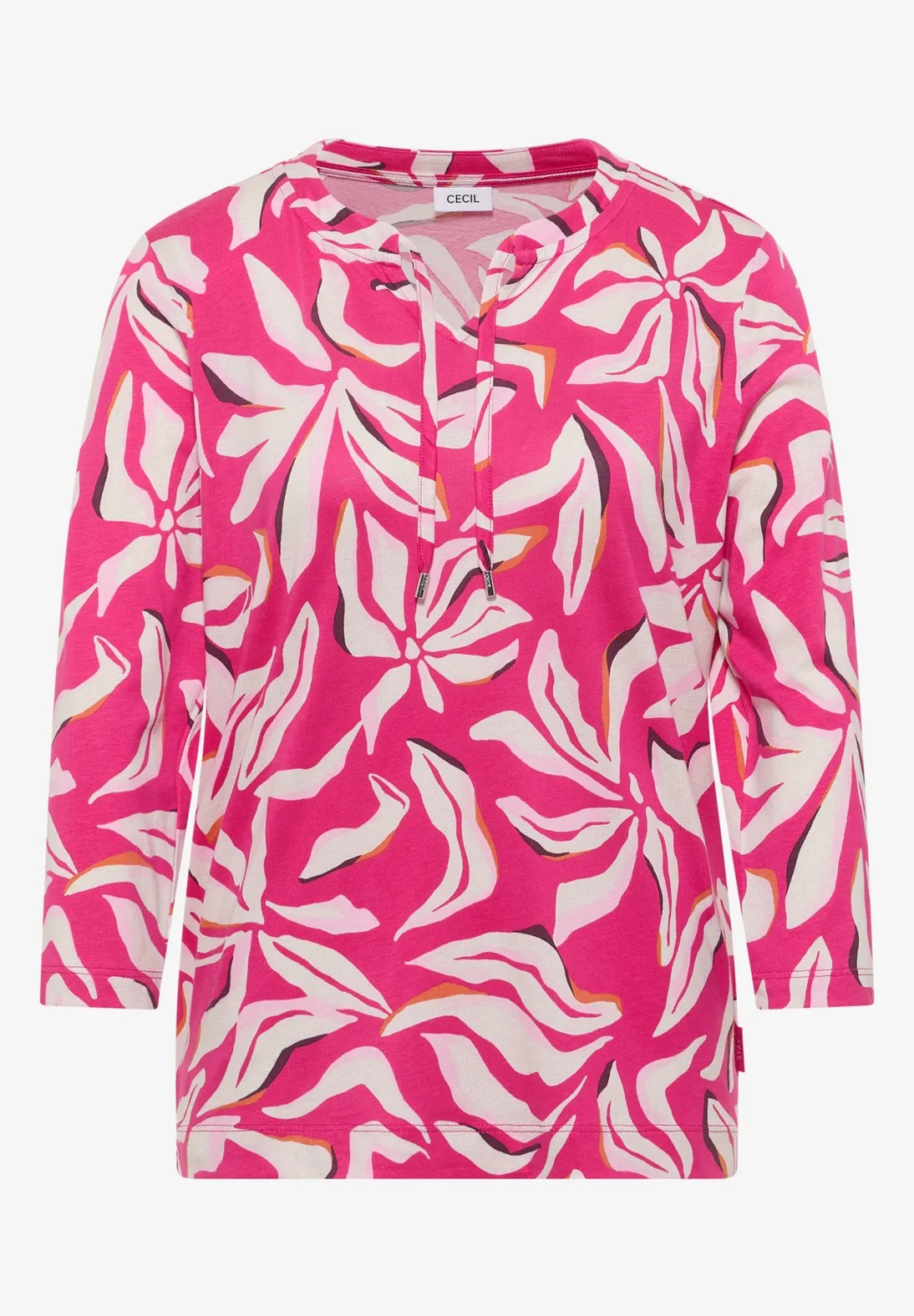 Multi AOP Tunic - Beetroot Pink - Cecil - 4