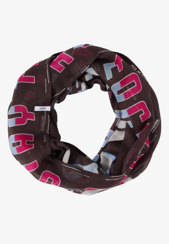Foil Print Loop - Macchiato - Cecil - 3