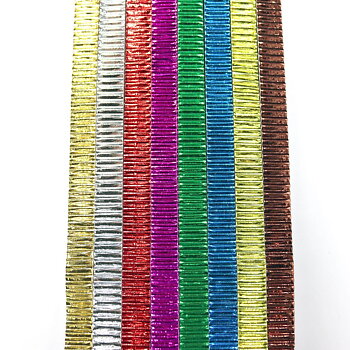 Wellpappremsor metallic – 8 färger