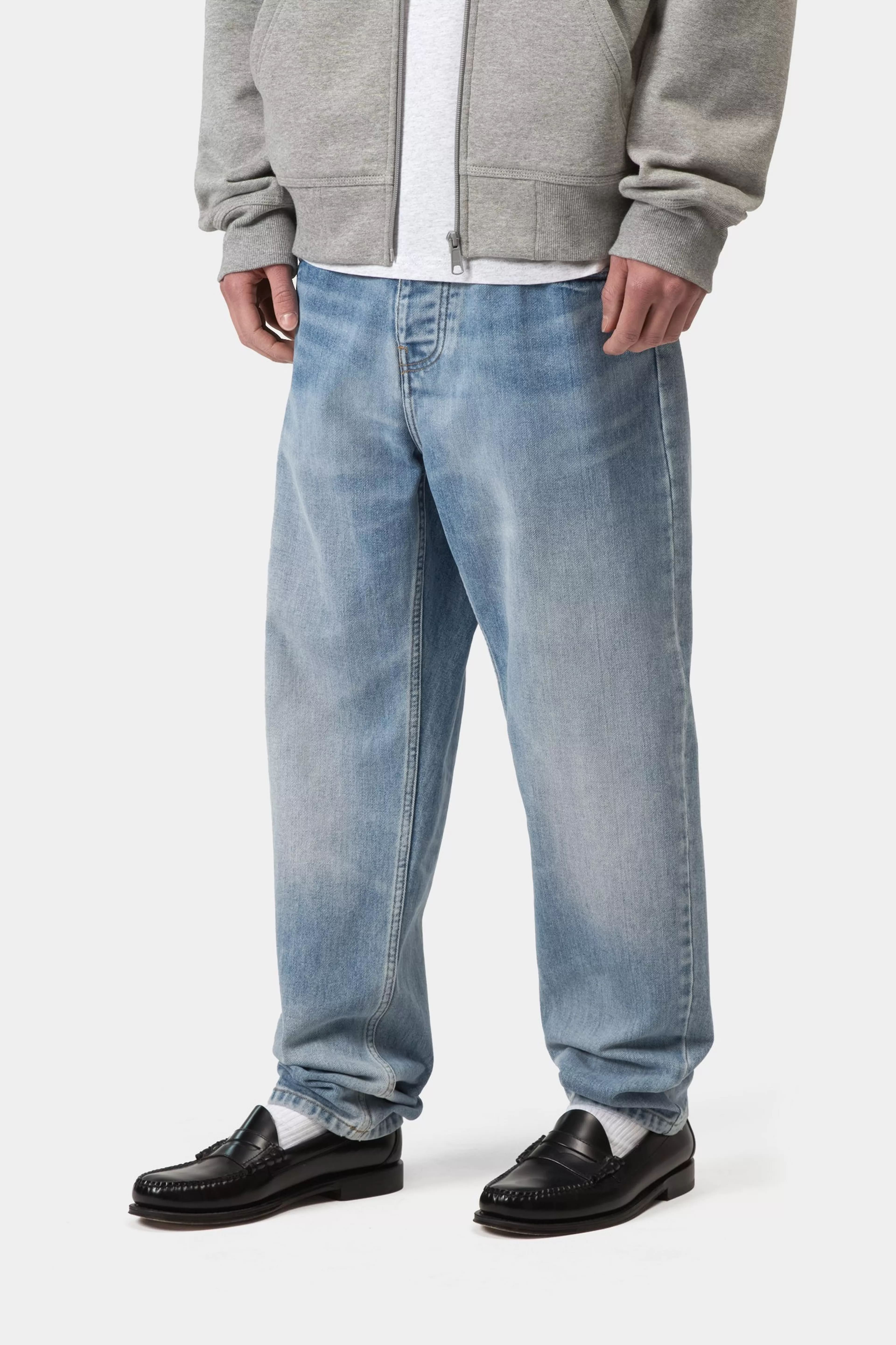 Carhartt WIP Klondike Jeans Blue Light Used Washed - 3