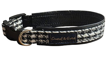 Gustaf & Evita hundhalsband coco/leather - ställbart
