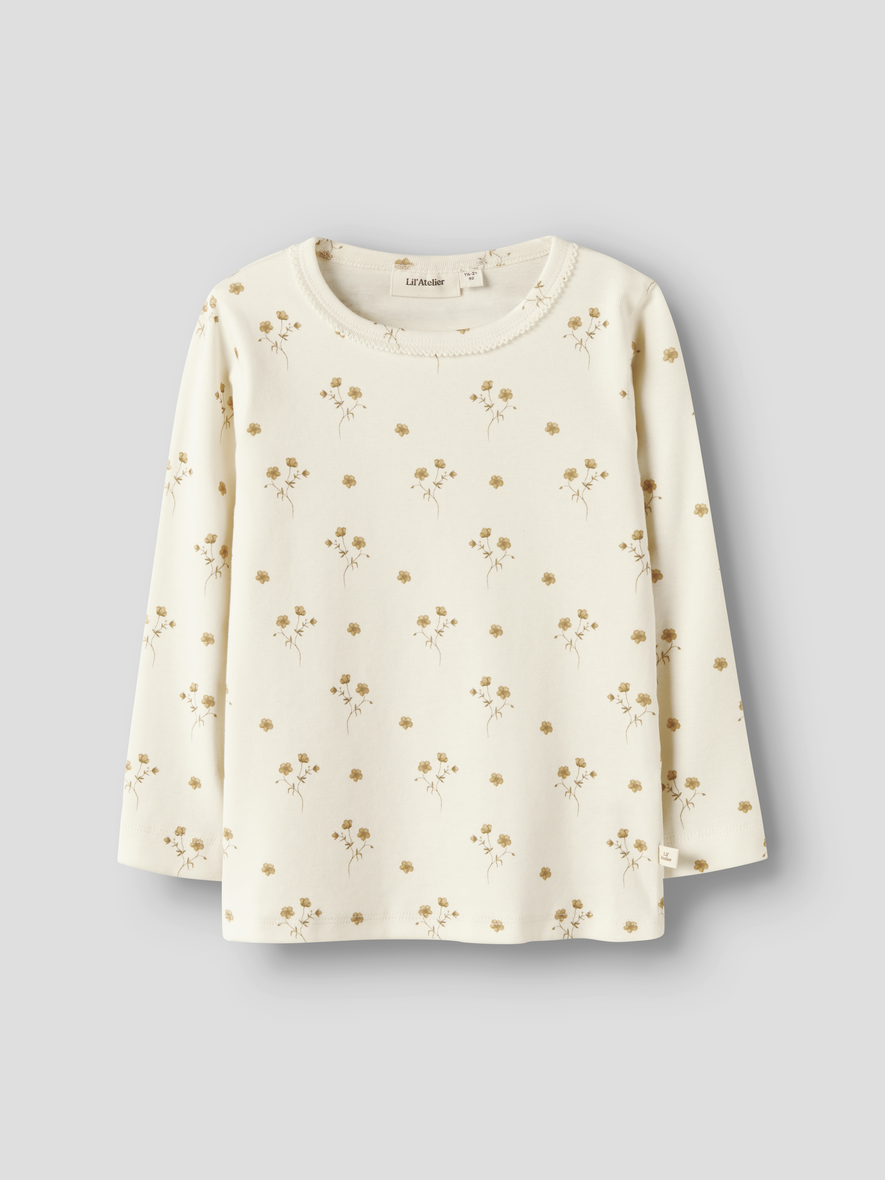 NMFLAYO SIG LS SLIM TOP LIL Coconut Milk FLOWER YELLOW