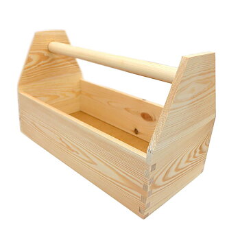 Hobbylåda i trä med handtag