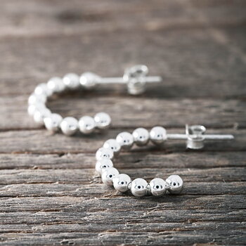 by Faith - Silverörhängen creoler med 3 mm kulor 