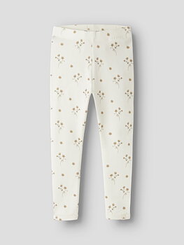 NMFLAYO SIN SLIM LEGGINGS LIL Coconut Milk FLOWER YELLOW