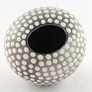 Ingrid Atterberg (Västkust 1943) Swelling Vase with White Dots 14/12 cm (2)
