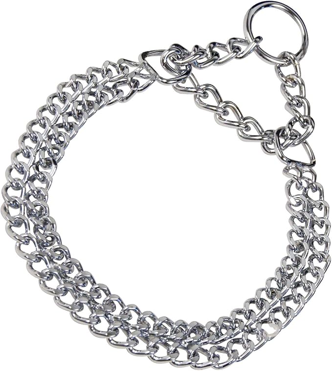 SPRENGER Dubbelhalsband - Kromstål, 30 cm/2,0mm