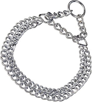 SPRENGER Dubbelhalsband - Kromstål, 30 cm/2,0mm