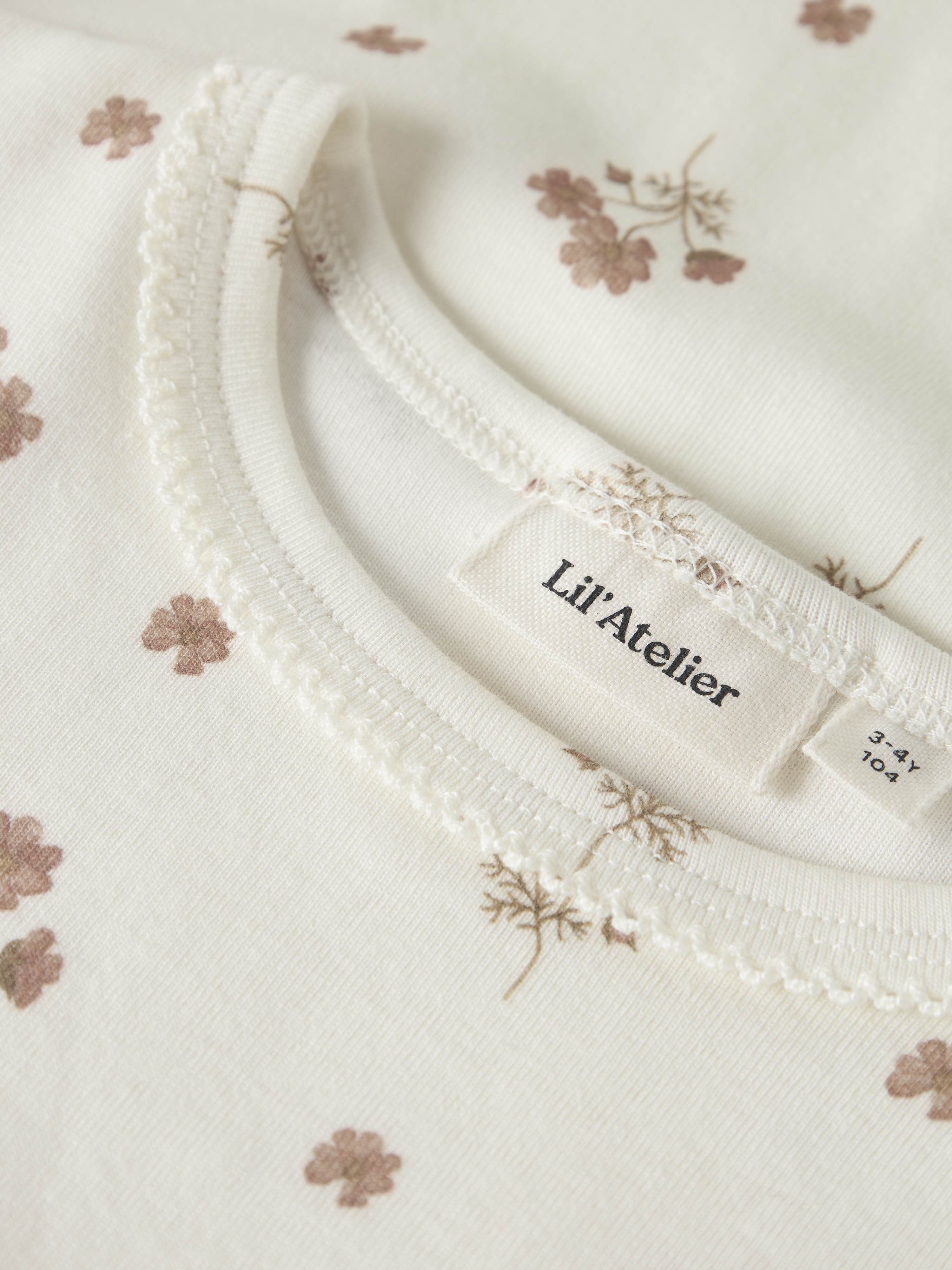 NMFLAYO SIG LS SLIM TOP LIL Coconut Milk FLOWER Pink - 3