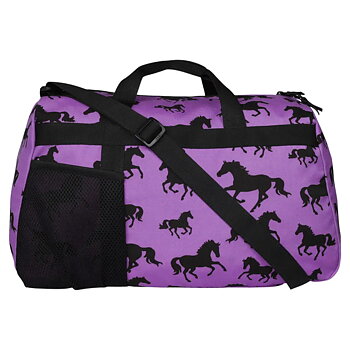 Duffle Bag AWST Intl Horse Motif  Silhouette Horse Purple