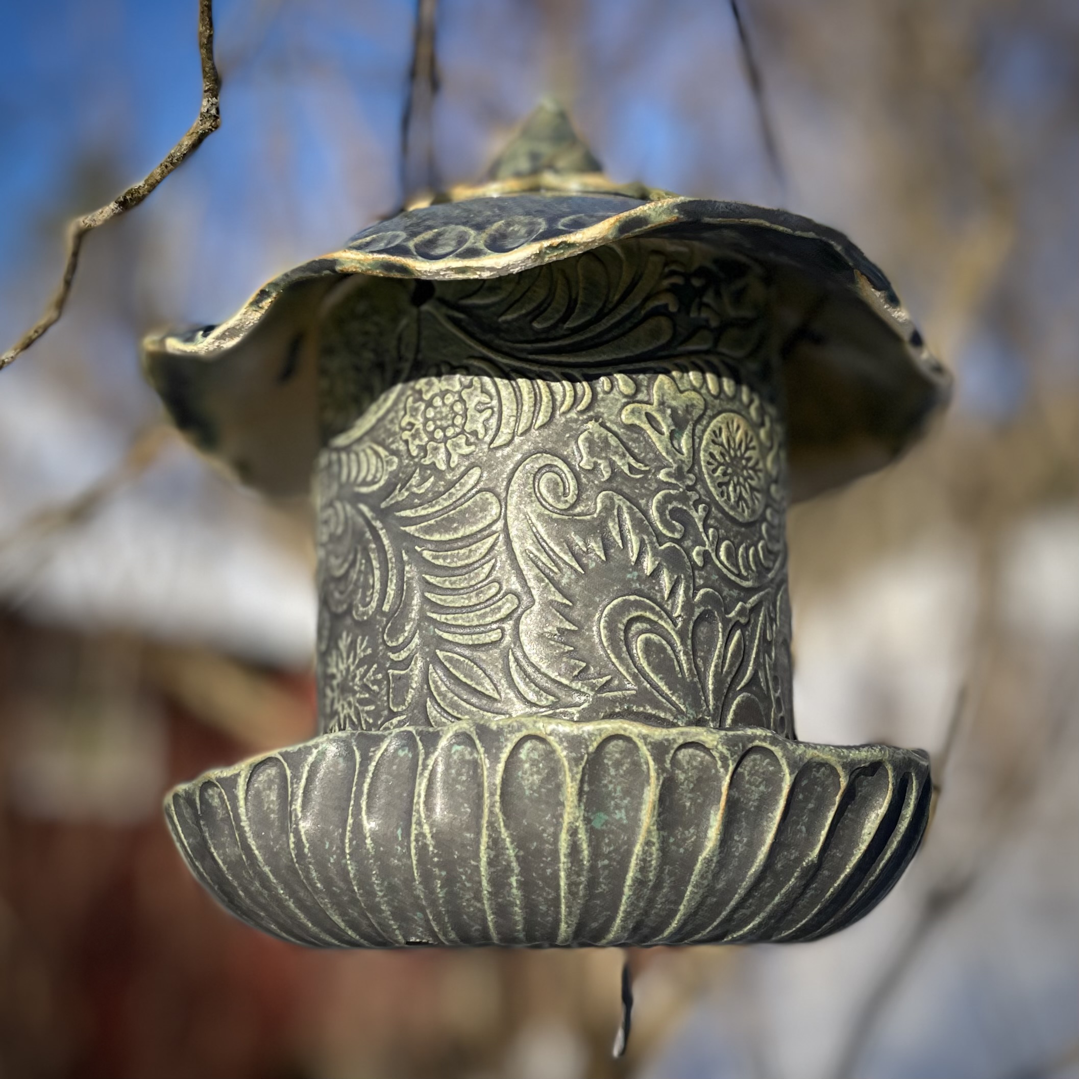 Fuglemater Paisley Seladon Stor  - 3