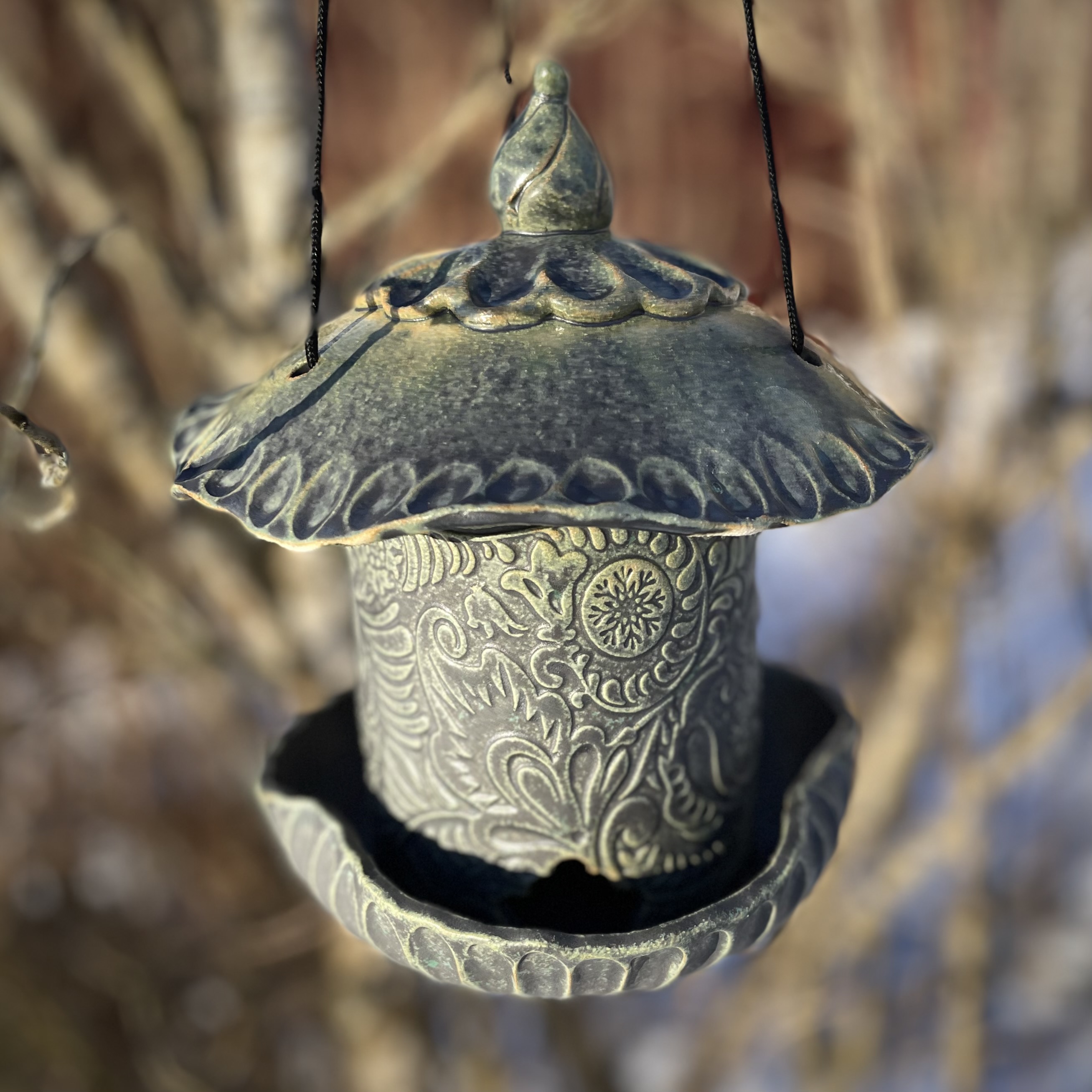 Fuglemater Paisley Seladon Stor  - 2