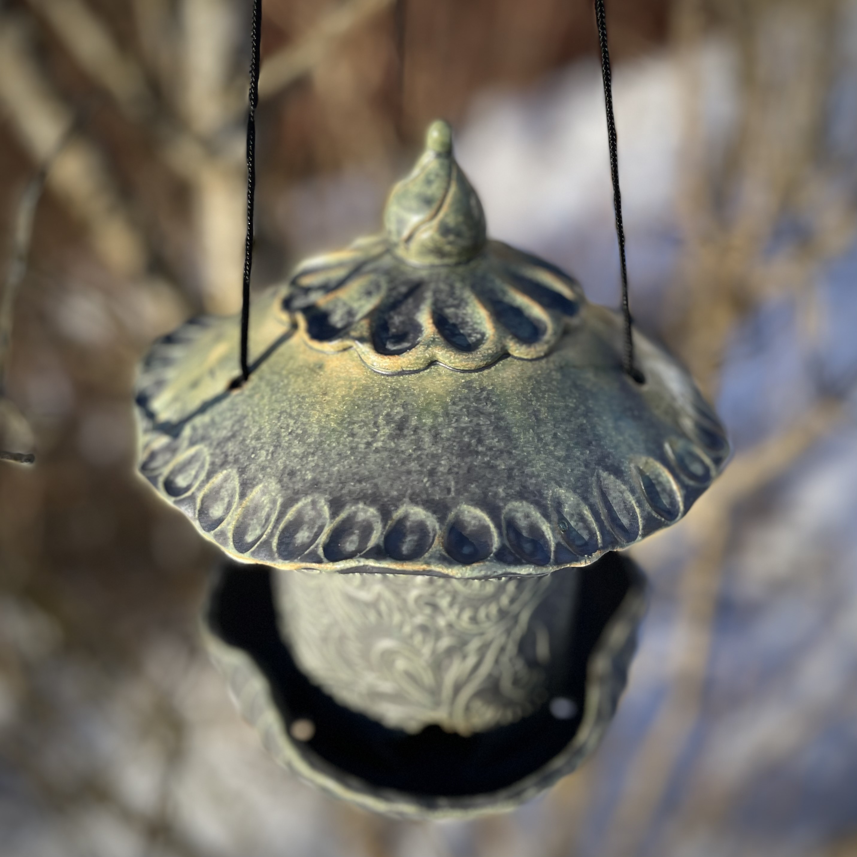 Fuglemater Paisley Seladon Stor  - 4