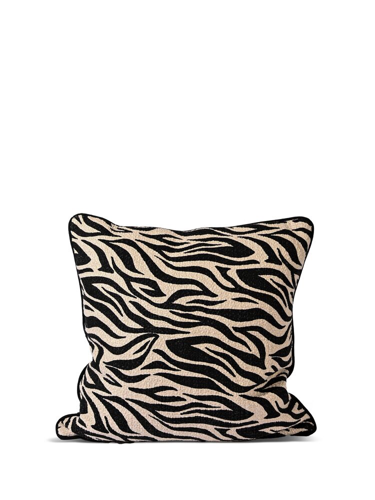 Kudde Anima zebra svart M 50x50 cm