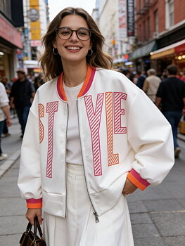 Zip jacket artist white
