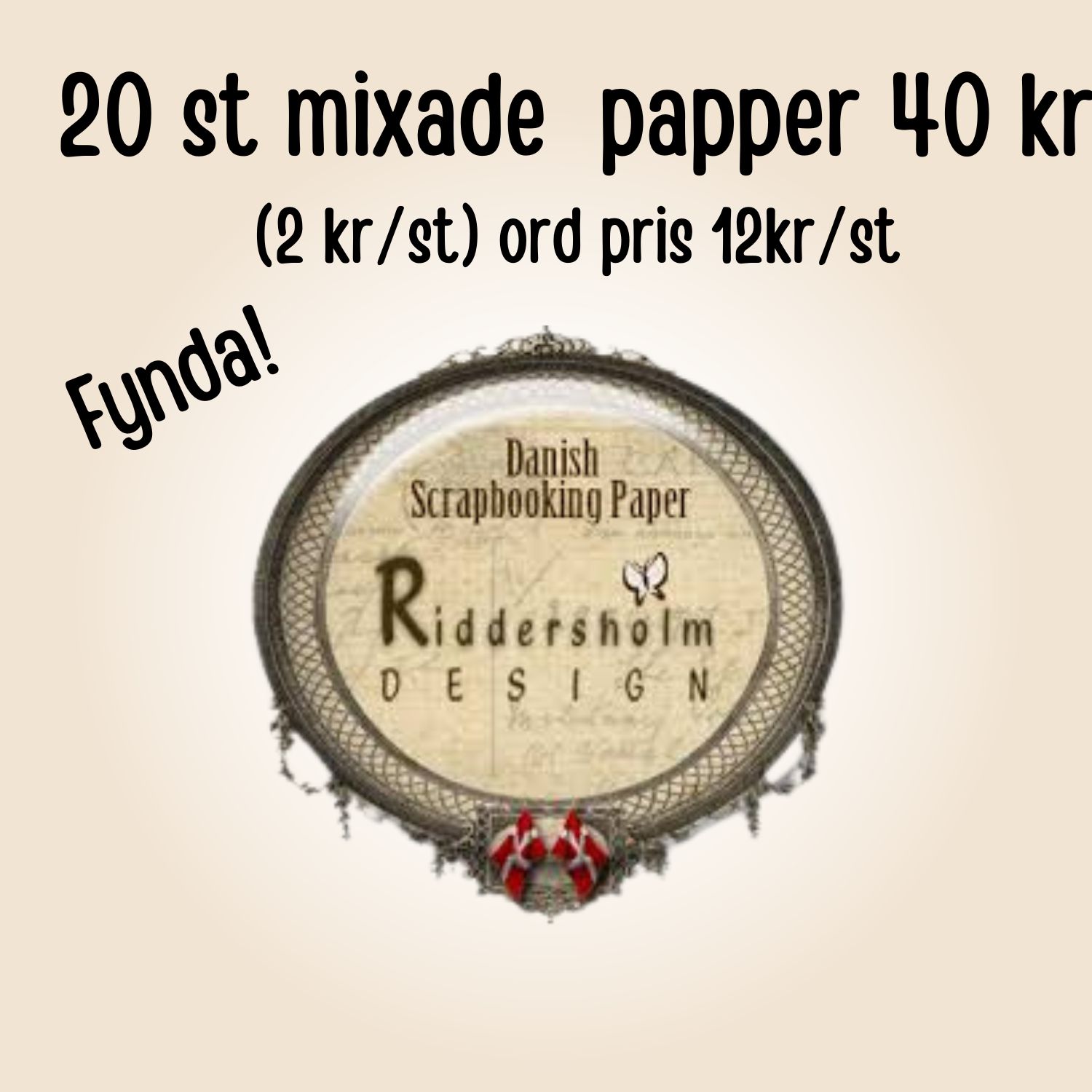 RIDDERSHOLM DESIGN Mixed patterned papers 12x12" 20 pcs
