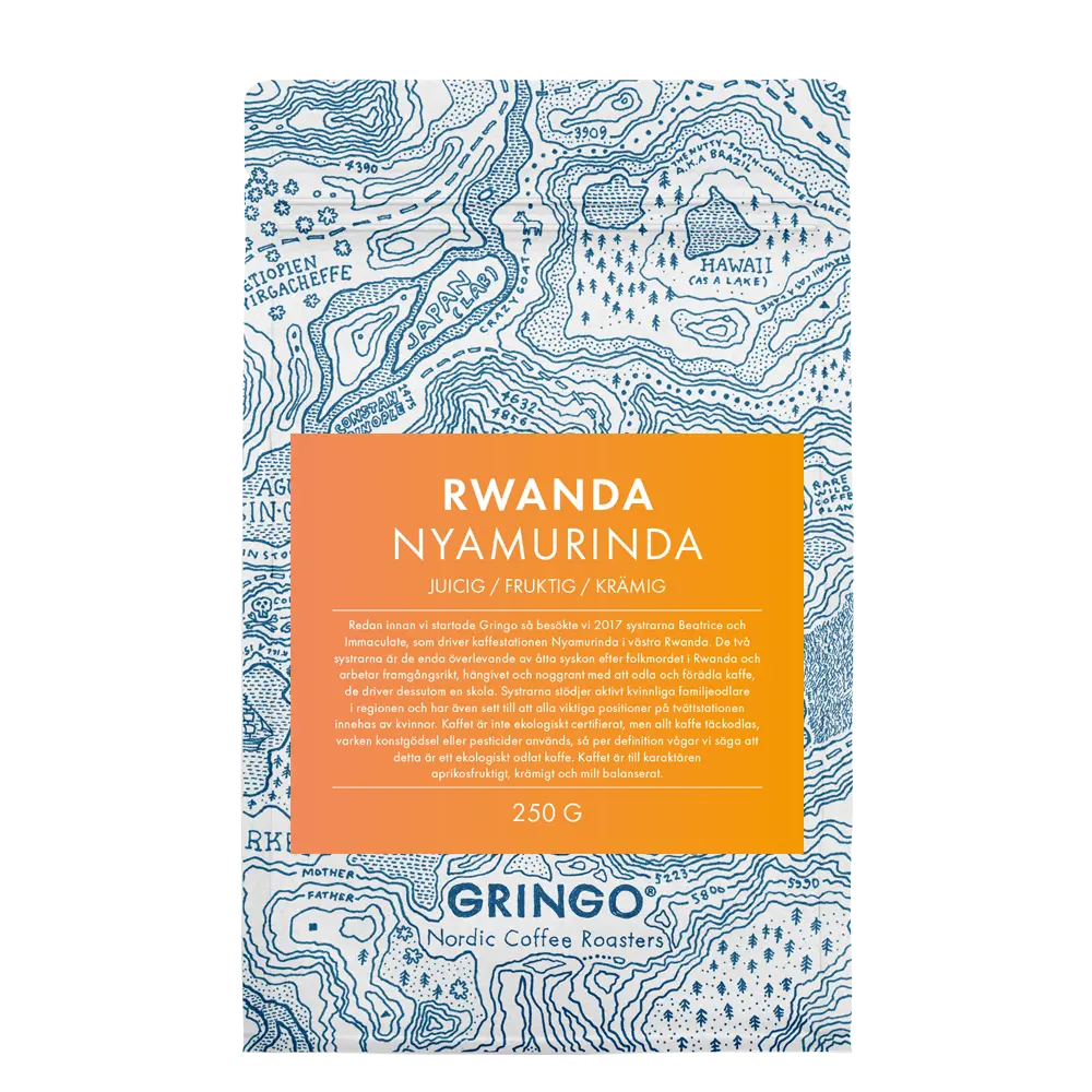 Gringo Nordic - Rwanda Nyamurinda - Mellanrostade hela kaffebönor - 250g
