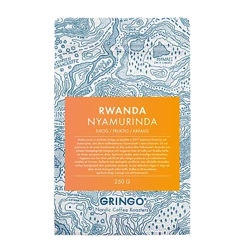 Gringo Nordic - Rwanda Nyamurinda - Mellanrostade hela kaffebönor - 250g