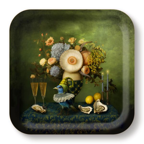 Tray "A little bird told" 32x32 cm