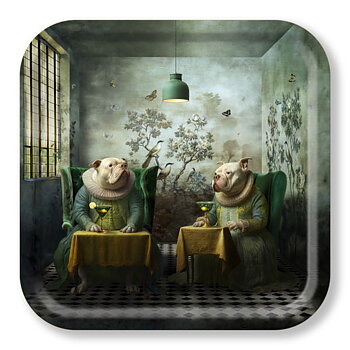 Tray "Quarter past five" 32x32 cm