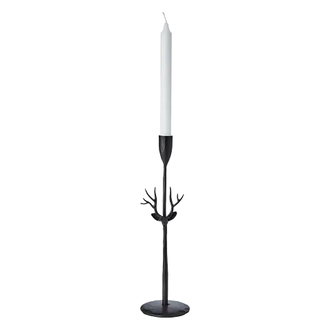 Reindeer Candle Stick Black Iron, Thor, Handmade