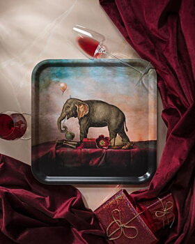 Tray "A fine romance"