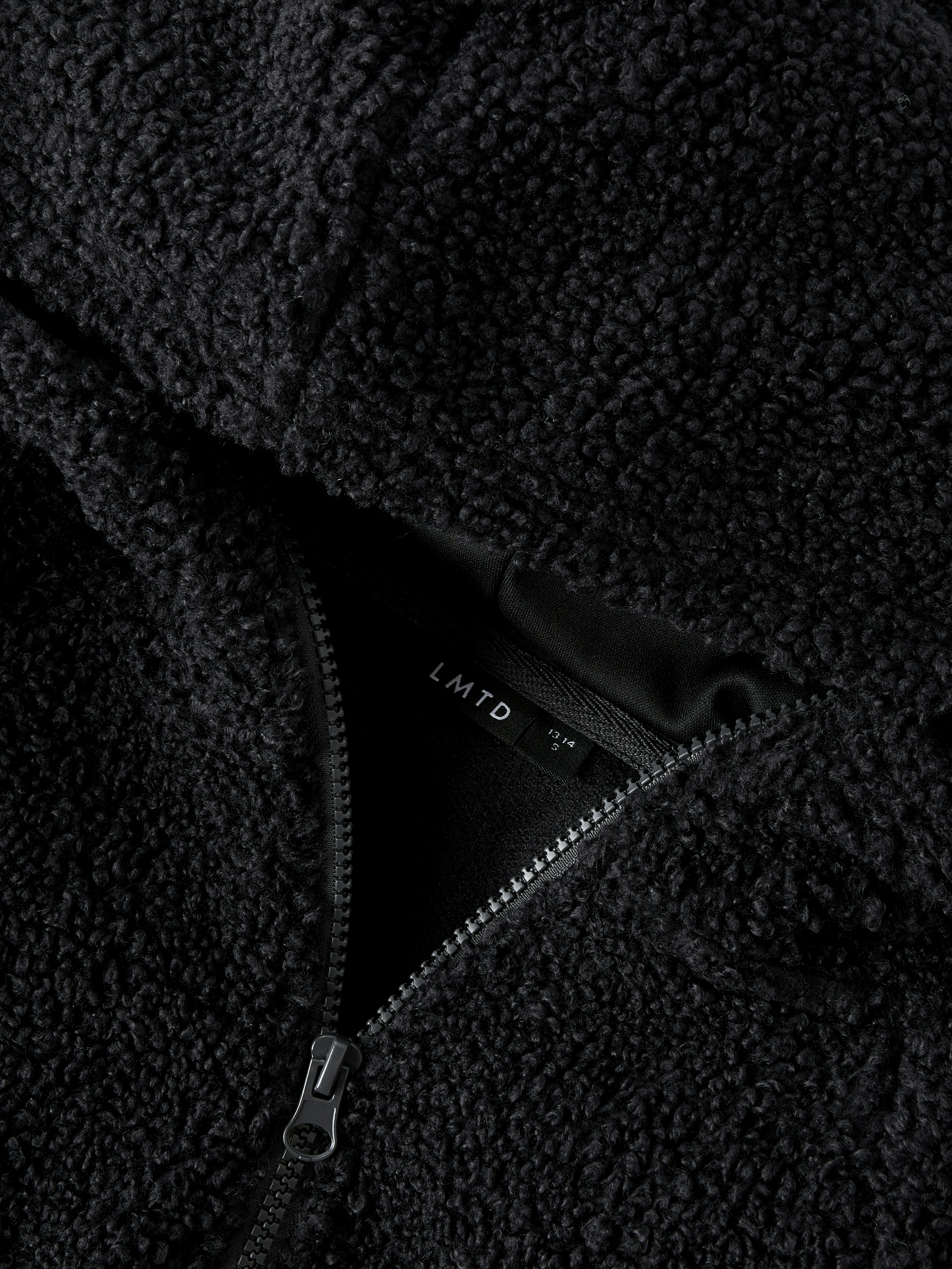 NLMBETTO LS SHERPA HALF ZIP L SWEAT Dark Grey - 3