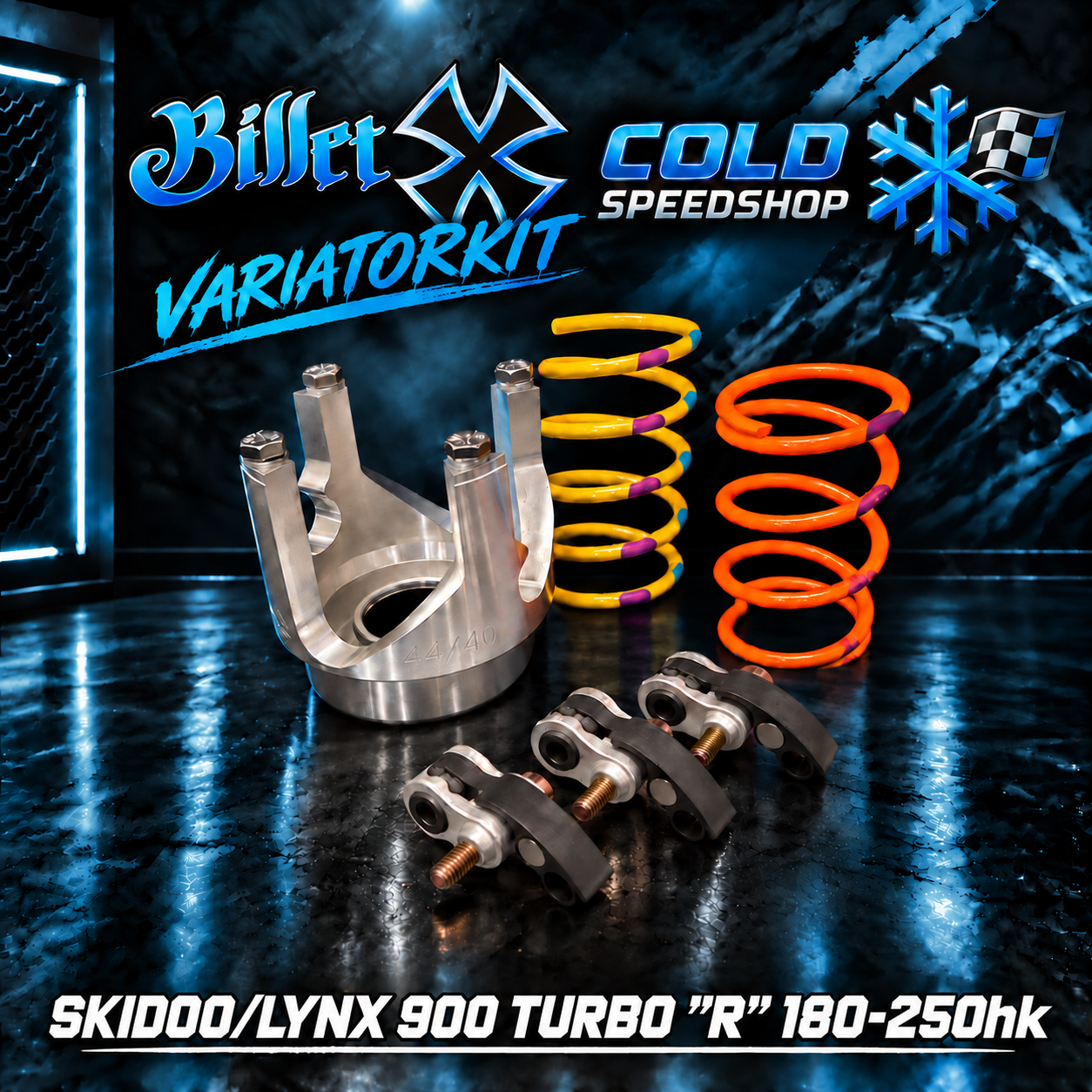 BilletX 900 TURBO R 4-TAKT, Variatorkit 180-250HK  Maptune steg 1, 2 & 3 