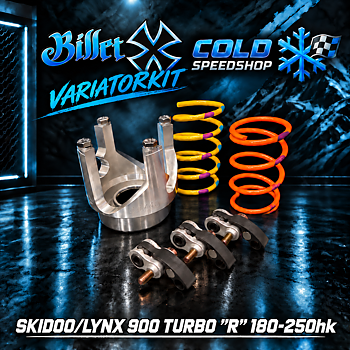 BilletX 900 TURBO R 4-TAKT, Variatorkit 180-250HK  Maptune steg 1, 2 & 3 