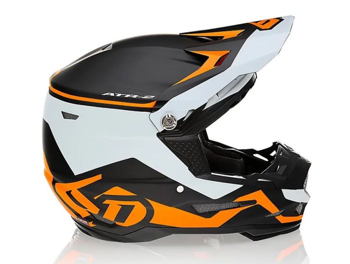6D ATR-2Y Drive Casco Bambini, Neon Arancia/Nero