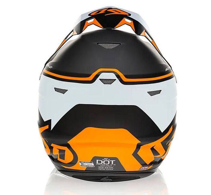 6D ATR-2Y Drive Casco Bambini, Neon Arancia/Nero - 3