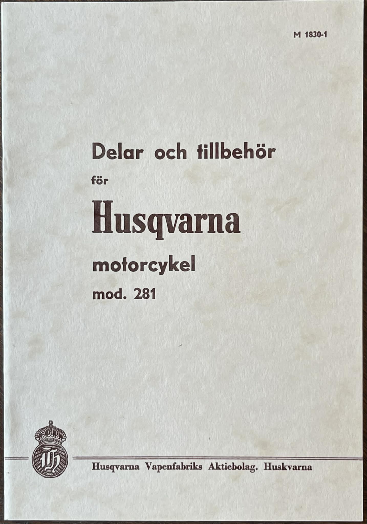 Spareparts book Modell 281