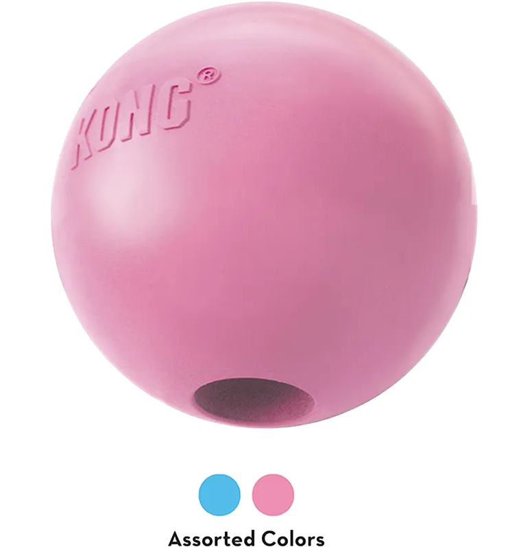 Kong Puppy Ball med hål M/L 7,5cm - 2