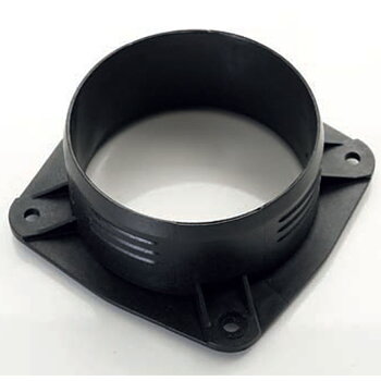 T7-Design - Luftutlopp / Anslutning i Plast flänsad 75mm