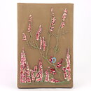 Aimo Nietosvuori (1970s) Rectangular Wall Plaque with Pink Heather Motif 23 cm (2)