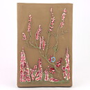 Aimo Nietosvuori (1970s) Rectangular Wall Plaque with Pink Heather Motif 23 cm (2)