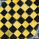 Sylvia Leuchovius (1960s) Unique Wall Plaque with Oval Checkers Decor 39 cm