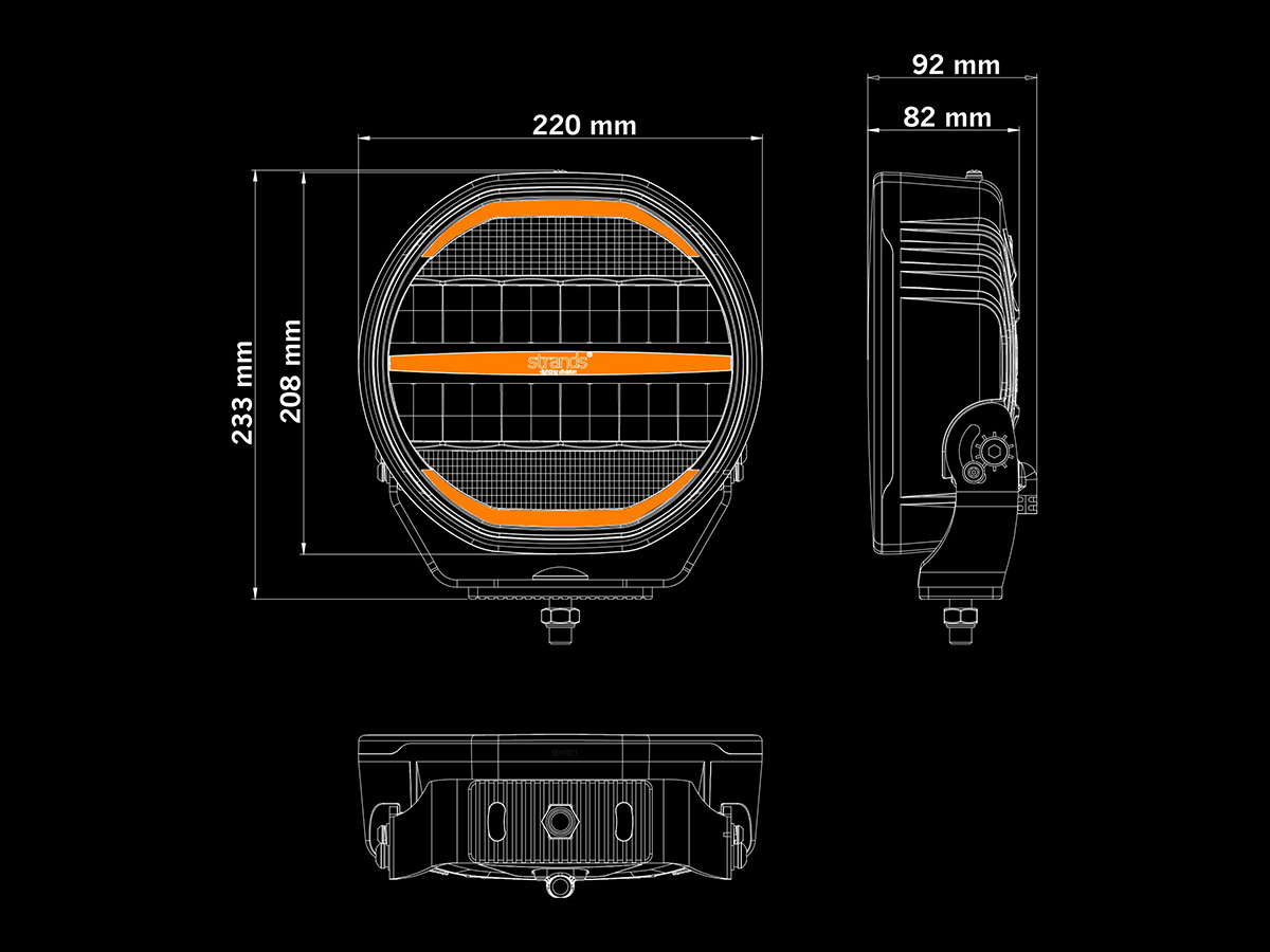 Nuuk D-Line 9" 170W LED extraljus - 3