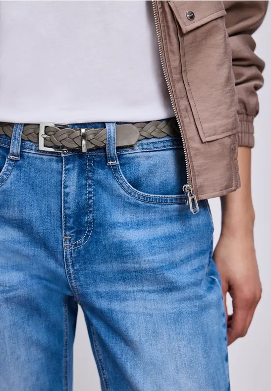 OP Braided Leather Belt - Soft Sand - Street One