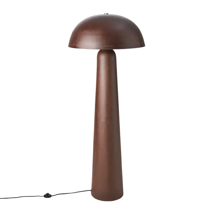 Fungi Golvlampa i järn Brun 