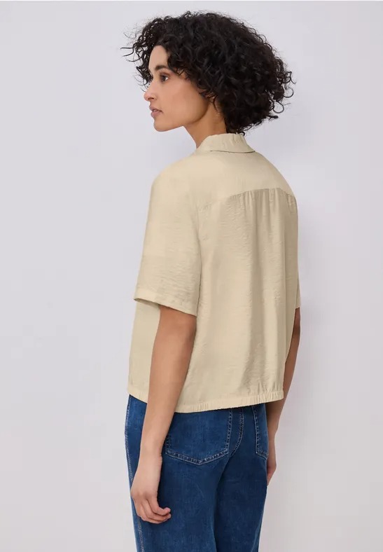 LTD QR Shirtcollar Blouse - Smoke Beige - Street One