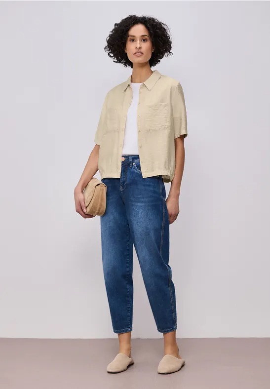 LTD QR Shirtcollar Blouse - Smoke Beige - Street One - 3