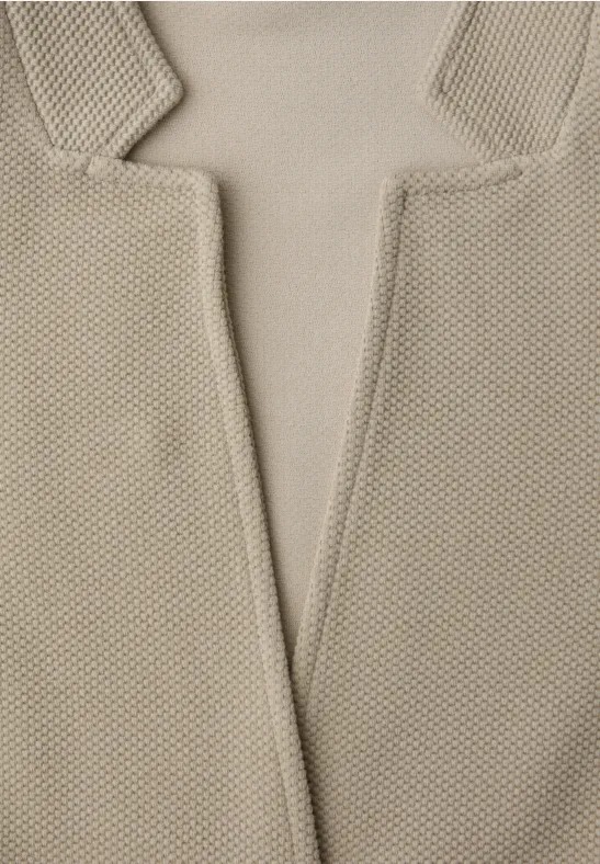 LTD QR Structured Jersey Blazer - Smoke Beige - Street One - 6