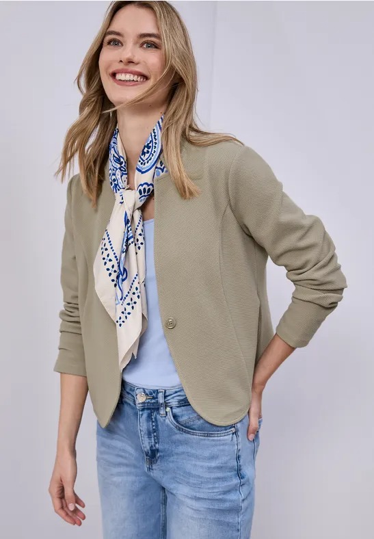 LTD QR Structured Jersey Blazer - Smoke Beige - Street One