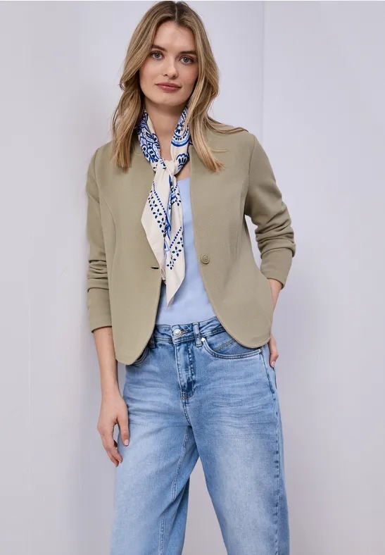 LTD QR Structured Jersey Blazer - Smoke Beige - Street One
