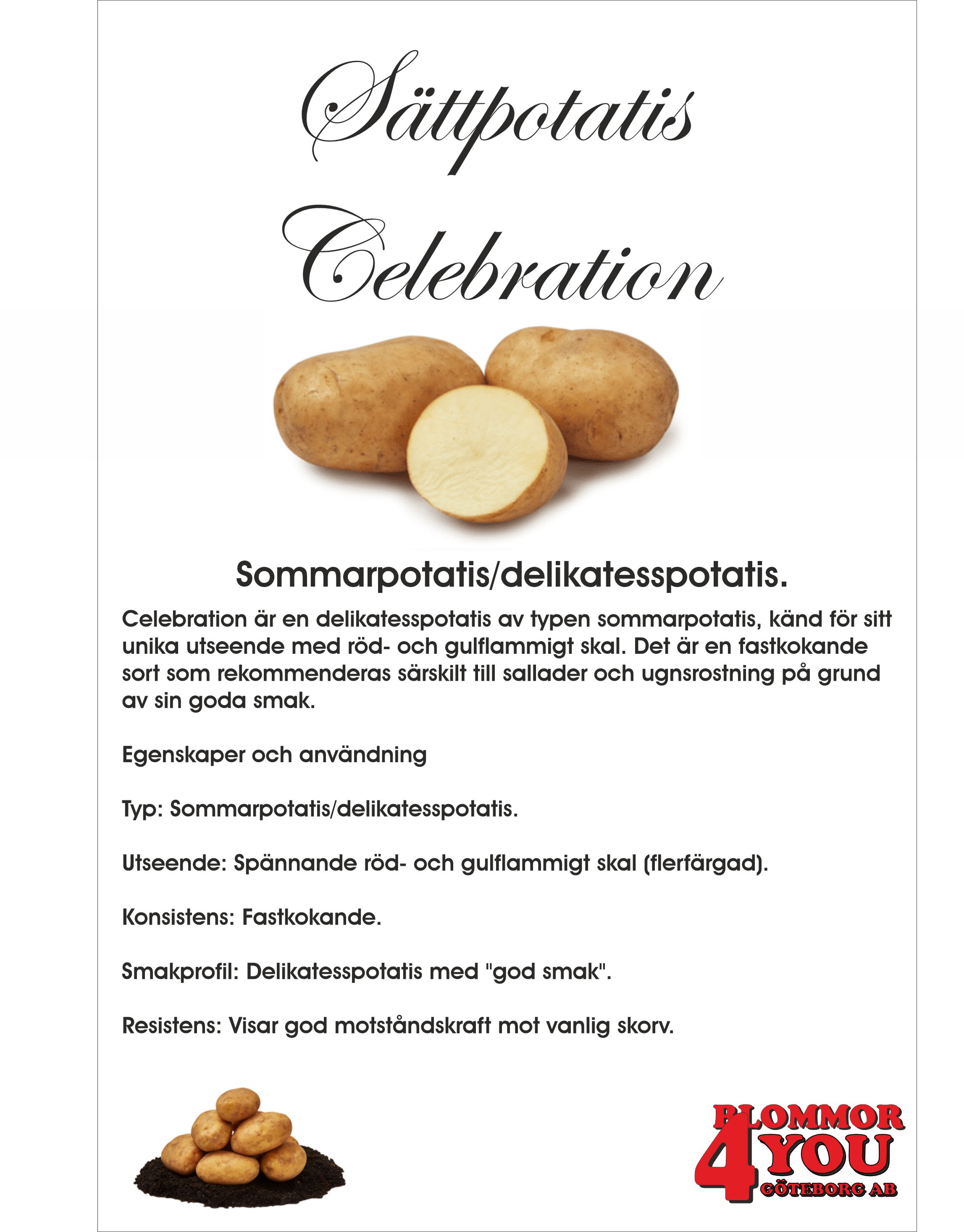 Sättpotatis Celebration   1 Kilo
